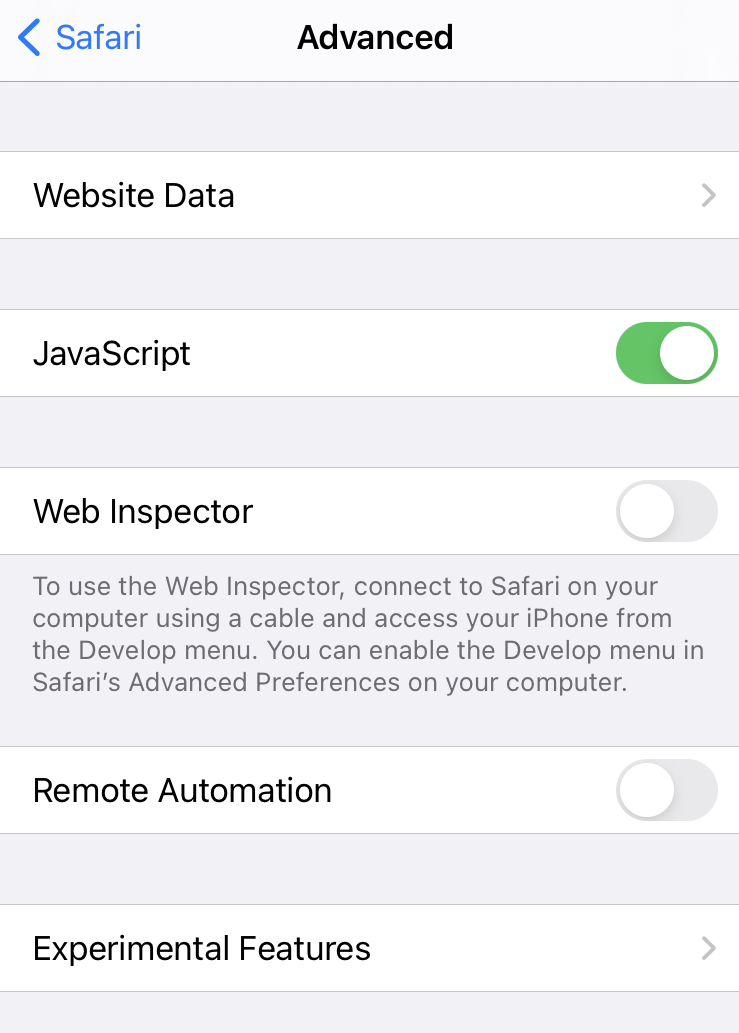 clear safari cookies iOS 